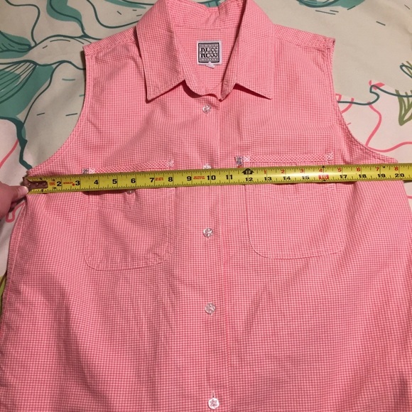Vintage Russ Original Co. Top medium pink gingham collared sleeveless - Picture 7 of 7